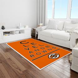 nfl cleveland browns football team logo sport carpet rectangle area rug for living room light room cb55