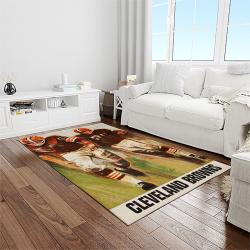nfl cleveland browns football team logo sport carpet rectangle area rug for living room light room cb57