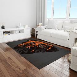 nfl cleveland browns football team logo sport carpet rectangle area rug for living room light room cb65