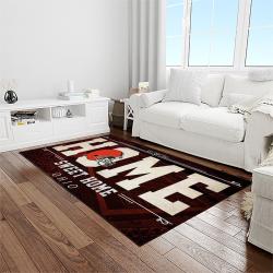 nfl cleveland browns football team logo sport carpet rectangle area rug for living room light room cb78