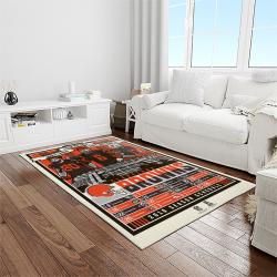 nfl cleveland browns football team logo sport carpet rectangle area rug for living room light room cb80
