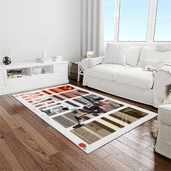nfl cleveland browns football team logo sport carpet rectangle area rug for living room light room cb84