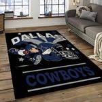 nfl dallas cowboy football team logo sport carpet rectangle area rug for living room dark room dc01