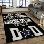 nfl dallas cowboy football team logo sport carpet rectangle area rug for living room dark room dc05