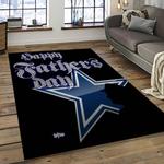 nfl dallas cowboy football team logo sport carpet rectangle area rug for living room dark room dc10