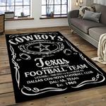 nfl dallas cowboy football team logo sport carpet rectangle area rug for living room dark room dc11