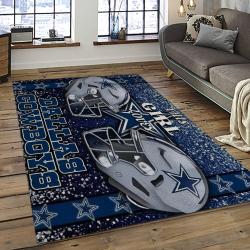 NFL Dallas Cowboy Football Team Logo Sport Carpet Rectangle Area Rug For Living Room DC25