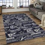 nfl dallas cowboy football team logo sport carpet rectangle area rug for living room dark room dc28