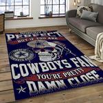 nfl dallas cowboy football team logo sport carpet rectangle area rug for living room dark room dc33