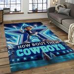 nfl dallas cowboy football team logo sport carpet rectangle area rug for living room dark room dc34