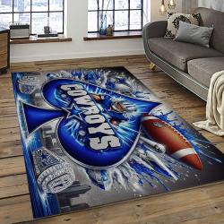 NFL Dallas Cowboy Football Team Logo Sport Carpet Rectangle Area Rug For Living Room DC35