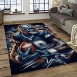 nfl dallas cowboy football team logo sport carpet rectangle area rug for living room dark room dc36