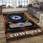 nfl dallas cowboy football team logo sport carpet rectangle area rug for living room dark room dc38