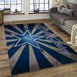 nfl dallas cowboy football team logo sport carpet rectangle area rug for living room dark room dc41