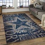 nfl dallas cowboy football team logo sport carpet rectangle area rug for living room dark room dc42