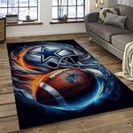 nfl dallas cowboy football team logo sport carpet rectangle area rug for living room dark room dc62