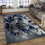 nfl dallas cowboy football team logo sport carpet rectangle area rug for living room dark room dc64