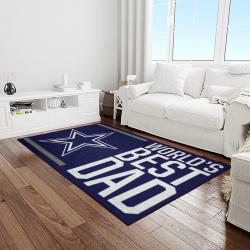 nfl dallas cowboy football team logo sport carpet rectangle area rug for living room light room dc06