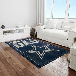 nfl dallas cowboy football team logo sport carpet rectangle area rug for living room light room dc07