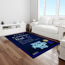 nfl dallas cowboy football team logo sport carpet rectangle area rug for living room light room dc23
