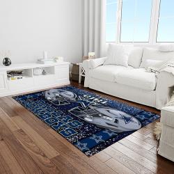 nfl dallas cowboy football team logo sport carpet rectangle area rug for living room light room dc25