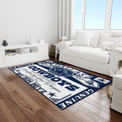 nfl dallas cowboy football team logo sport carpet rectangle area rug for living room light room dc29
