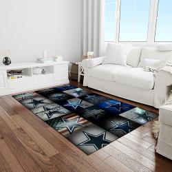 nfl dallas cowboy football team logo sport carpet rectangle area rug for living room light room dc31