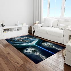 nfl dallas cowboy football team logo sport carpet rectangle area rug for living room light room dc37