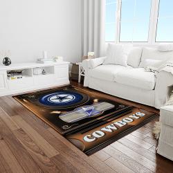 nfl dallas cowboy football team logo sport carpet rectangle area rug for living room light room dc38