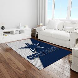 nfl dallas cowboy football team logo sport carpet rectangle area rug for living room light room dc40