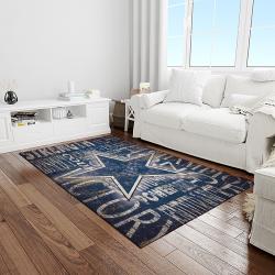 nfl dallas cowboy football team logo sport carpet rectangle area rug for living room light room dc42