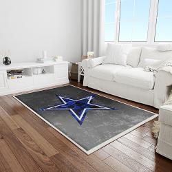 nfl dallas cowboy football team logo sport carpet rectangle area rug for living room light room dc48