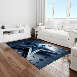 nfl dallas cowboy football team logo sport carpet rectangle area rug for living room light room dc51