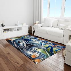 nfl dallas cowboy football team logo sport carpet rectangle area rug for living room light room dc53