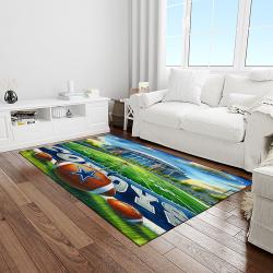 nfl dallas cowboy football team logo sport carpet rectangle area rug for living room light room dc55