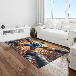 nfl dallas cowboy football team logo sport carpet rectangle area rug for living room light room dc57