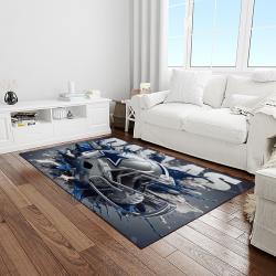 nfl dallas cowboy football team logo sport carpet rectangle area rug for living room light room dc64