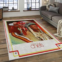 NFL Kansas City Chiefs Football Team Logo Sport Carpet Rectangle Area Rug For Living Room KCC02