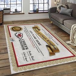 NFL Kansas City Chiefs Football Team Logo Sport Carpet Rectangle Area Rug For Living Room KCC06