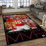 nfl kansas city chiefs football team logo sport carpet rectangle area rug for living room dark room kcc08