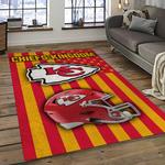 nfl kansas city chiefs football team logo sport carpet rectangle area rug for living room dark room kcc10