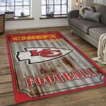 nfl kansas city chiefs football team logo sport carpet rectangle area rug for living room dark room kcc12