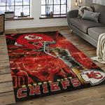 nfl kansas city chiefs football team logo sport carpet rectangle area rug for living room dark room kcc13