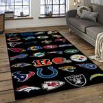 nfl kansas city chiefs football team logo sport carpet rectangle area rug for living room dark room kcc14