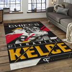 nfl kansas city chiefs football team logo sport carpet rectangle area rug for living room dark room kcc17