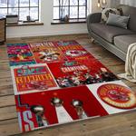 nfl kansas city chiefs football team logo sport carpet rectangle area rug for living room dark room kcc18