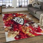 nfl kansas city chiefs football team logo sport carpet rectangle area rug for living room dark room kcc20