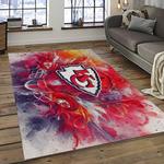 nfl kansas city chiefs football team logo sport carpet rectangle area rug for living room dark room kcc22
