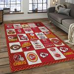 nfl kansas city chiefs football team logo sport carpet rectangle area rug for living room dark room kcc25