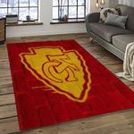 nfl kansas city chiefs football team logo sport carpet rectangle area rug for living room dark room kcc26